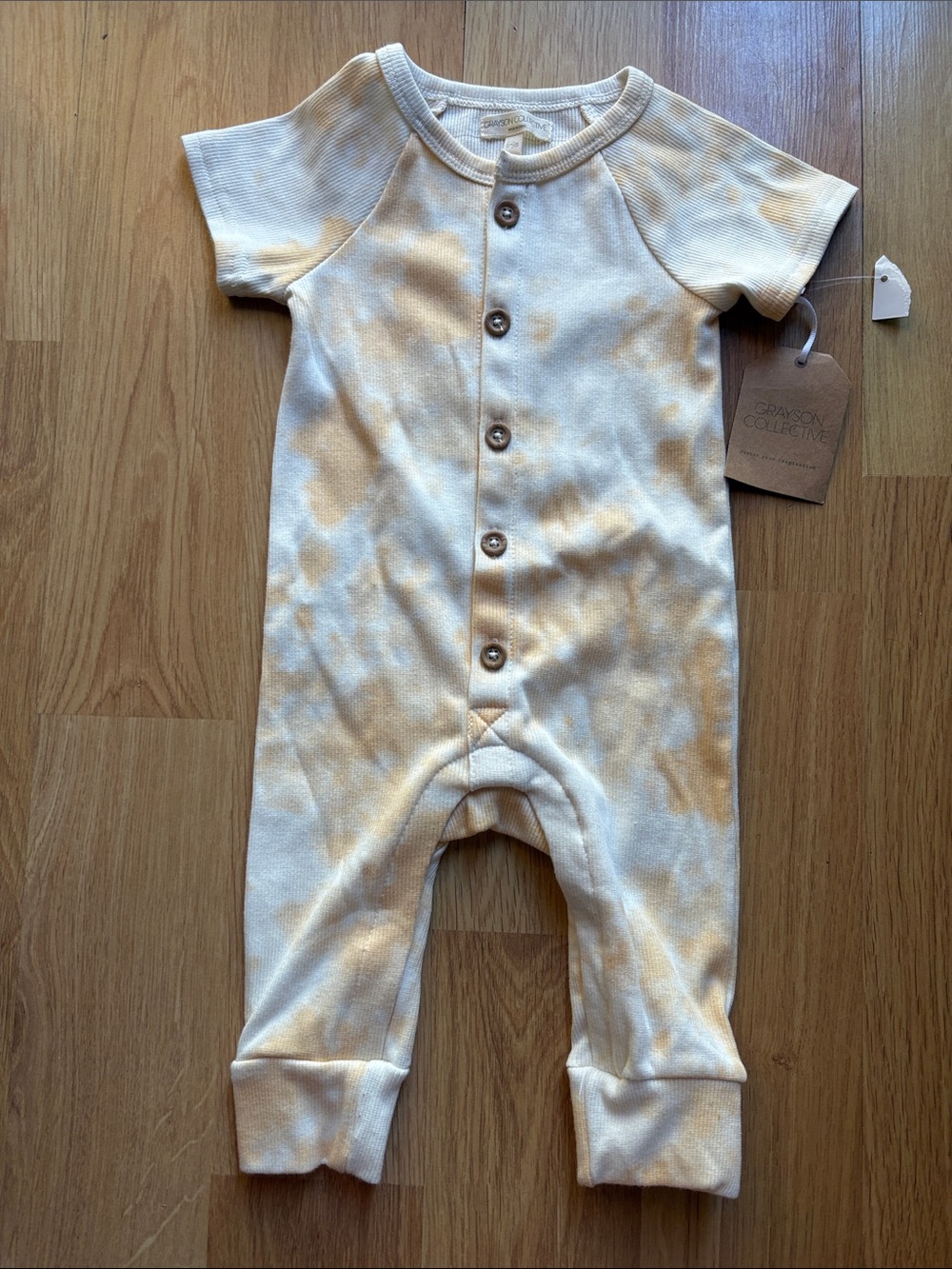 Grayson collective baby button down 6 to 9 months you were tagged orange tie-dye